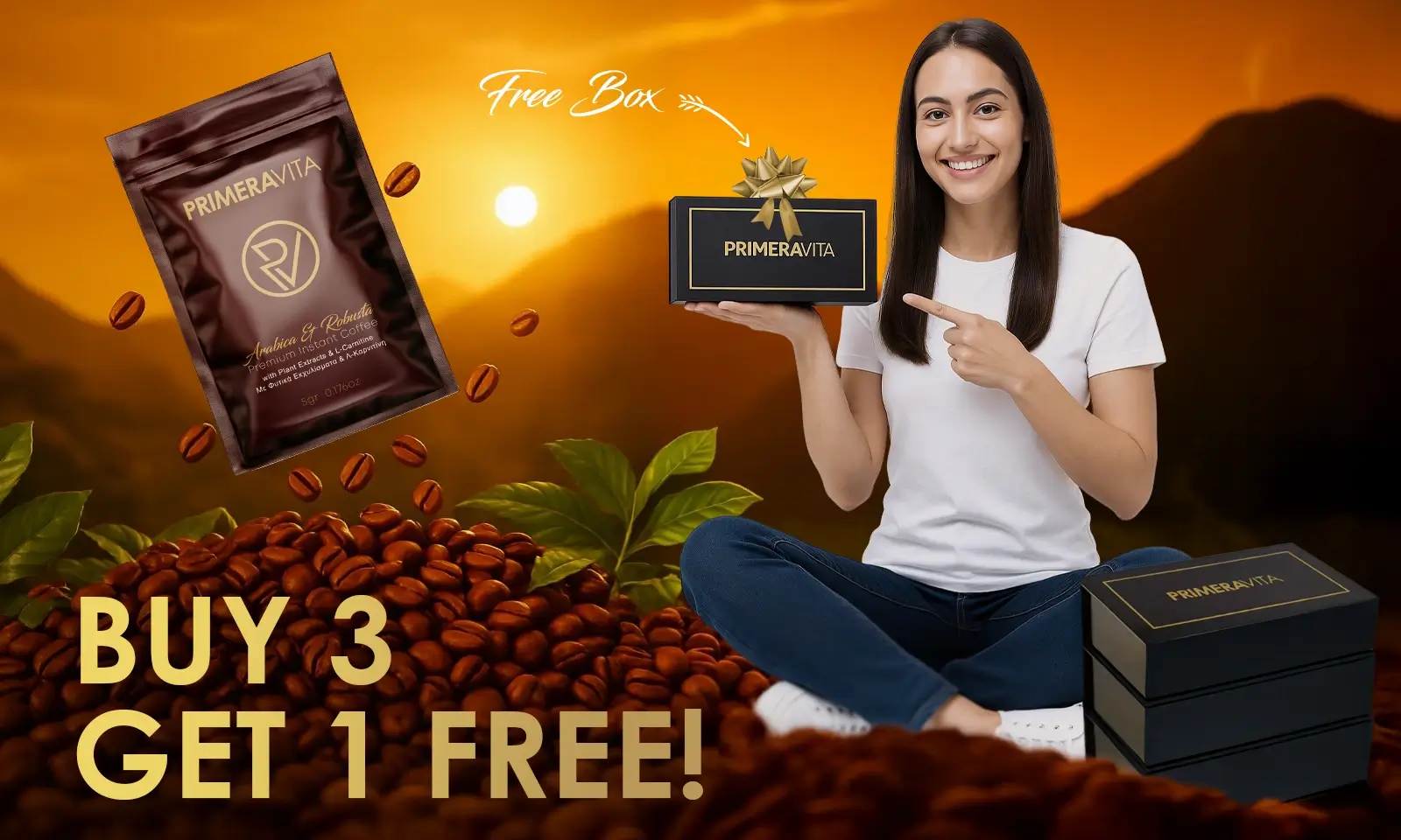 Premium Instant Coffee 4 Boxes Offer